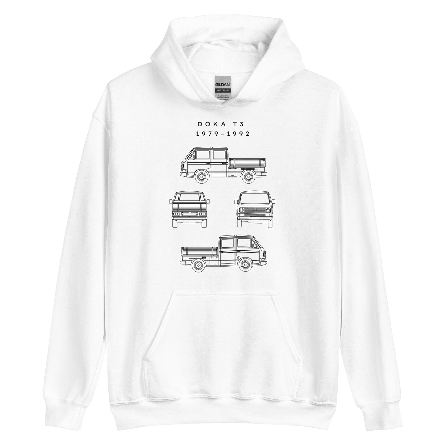 T3 Doka Blueprint Unisex Hoodie Blueprint Fashion EU