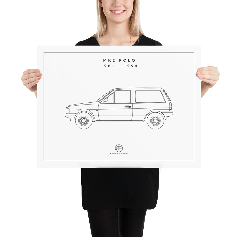 Polo MK2 Sideview Poster Blueprint Fashion EU