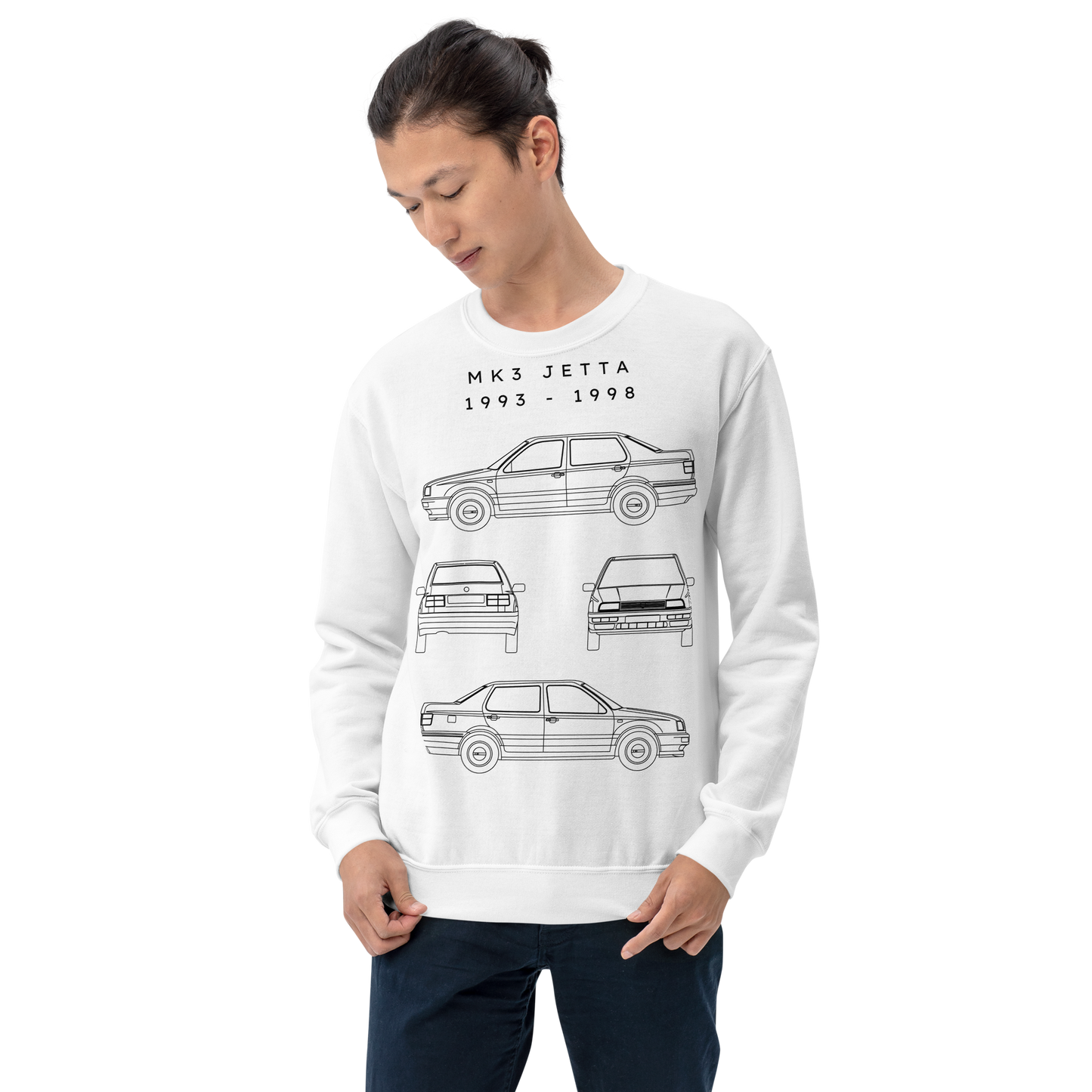 Jetta MK3 Blueprint Unisex Sweatshirt Blueprint Fashion EU
