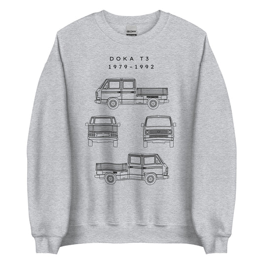 T3 Doka Blueprint Unisex Sweatshirt Blueprint Fashion EU